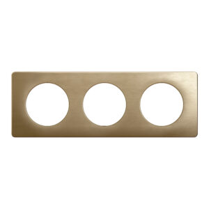 Plaque de finition - 3 Postes - Bronze Satiné - Céliane - CP1603 - Legrand