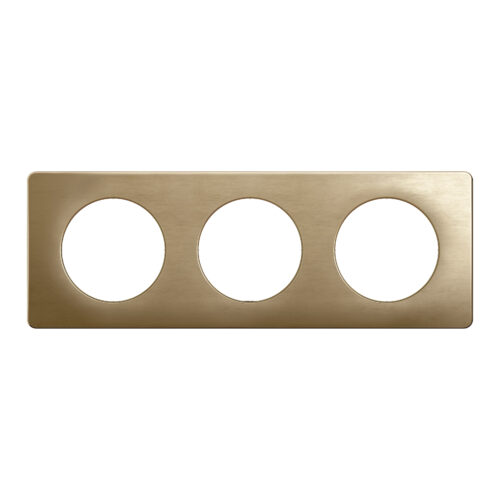 Plaque de finition - 3 Postes - Bronze Satiné - Céliane - CP1603 - Legrand