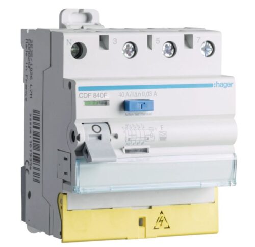 Interrupteurs différentiels - à vis - Hager - 40A / 30mA / Type F - CDF840F
