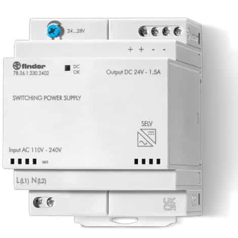 Alimentation à découpage - 1,7A IN : 110 à 240 V - 783612302402 - Finder