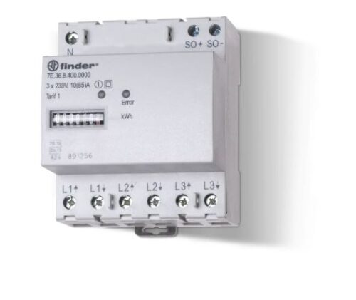 Compteur d'énergie triphasé - 65 A - 7E3684000010PAS - Finder