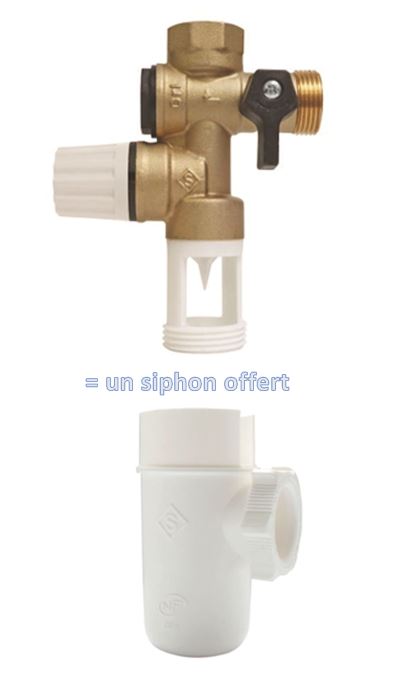Groupe de sécurité droit avec siphon offert - Somatherm