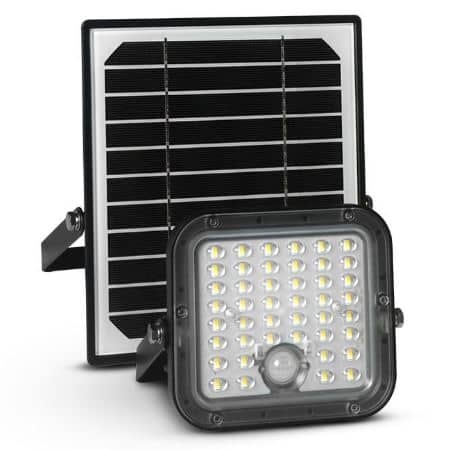 Projecteur LED Solaire - avec détecteur IR et télécommmande - 10W - 3000K - IP65 - 100751 - Miidex