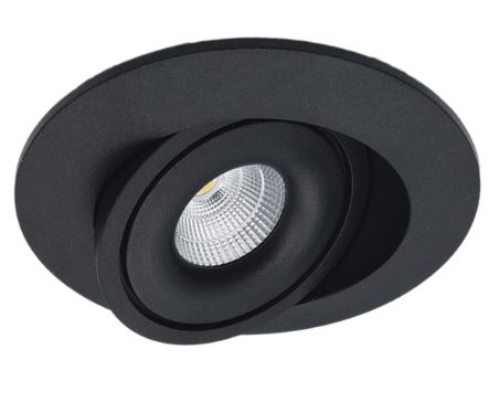 Spot encastré orientable LED Swing Noir CTC - 7W - 2700K/3000K/4000K - SWI7BCTC - Asled