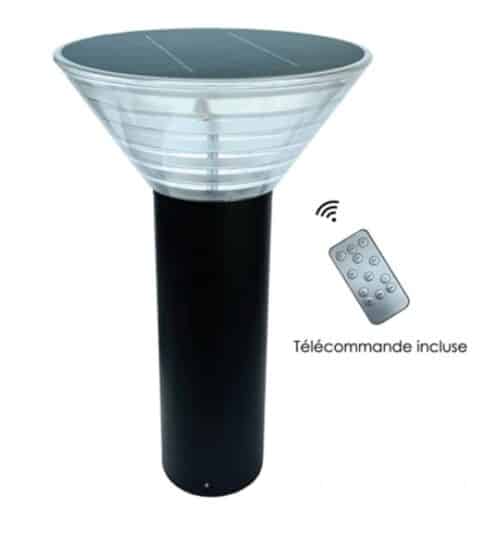 Borne solaire - avec télécommande - 38 cm - 620 Lm - 3000/ 4000/ 6000 k - Noir - SBL4 - BF Light