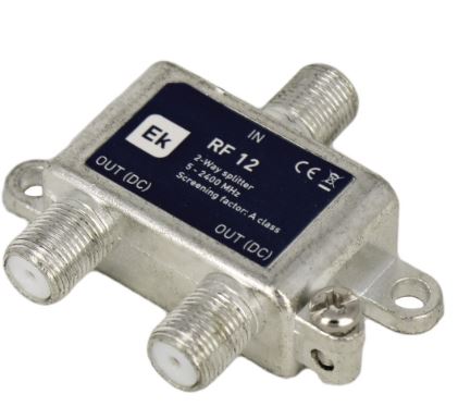 Répartiteur avec connecteurs F - 2400 Mhz - 2 Sorties - RF12 - CAE