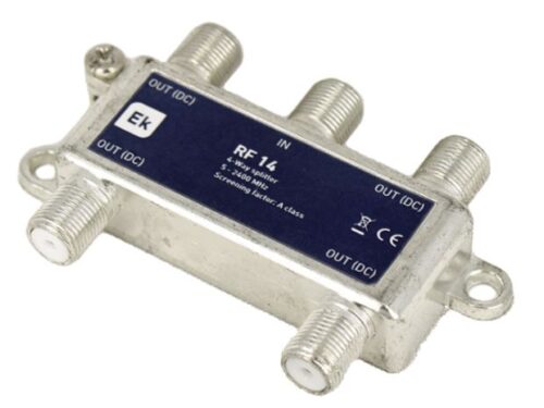 Répartiteur avec connecteurs F - 2400 Mhz - 4 Sorties - RF14 - CAE