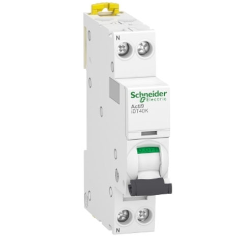 Disjoncteur Phase + neutre - 20 A - courbe C - 4,5kA - Vis/Vis - A9P71620 - Schneider