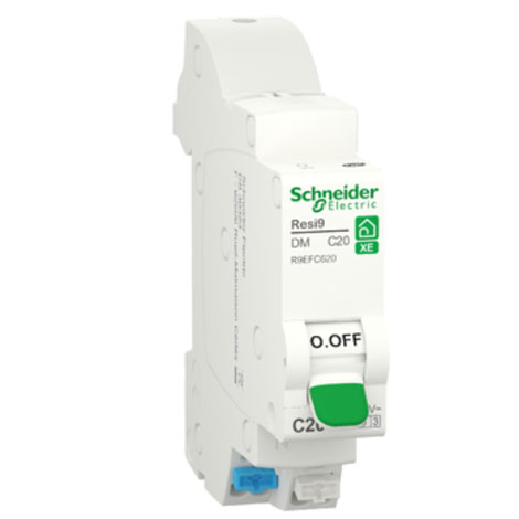 Disjoncteur Phase + neutre - 20 A - courbe C - Embrochable - Auto/Auto - R9EFC620 - Schneider