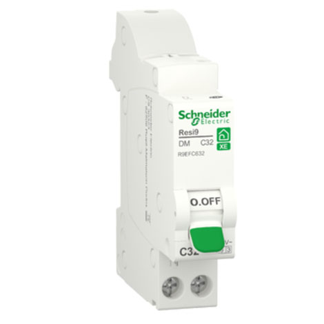 Disjoncteur Phase + neutre - 32 A - courbe C - Embrochable - Auto/Vis - R9EFC632 - Schneider