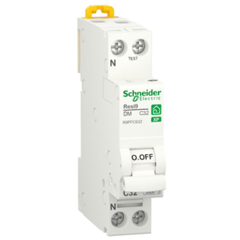 Disjoncteur Phase + neutre - 32 A - courbe C - Peignable - Vis/Vis - R9PFC632 - Schneider
