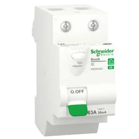 Interrupteur différentiel - 1P+N- 40A - Type A - Embrochable - R9ERA240 - Schneider