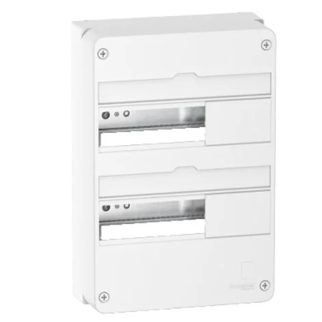 Coffret en saillie - Blanc - 2 rangées - 13 modules - R9H13402 - Schneider