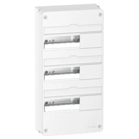 Coffret en saillie - Blanc - 3 rangées - 13 modules - R9H13403 - Schneider