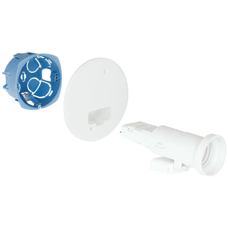 Kit applique DCL avec douille E27- Ø67/68 mm - prof.40 mm - 53038 - Eurohm