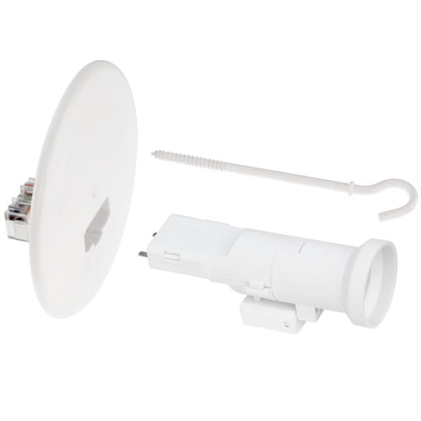 Kit couvercle DCL Ø 120 mm avec piton 95 mm et douille E27 - 53052 - Eur'ohm