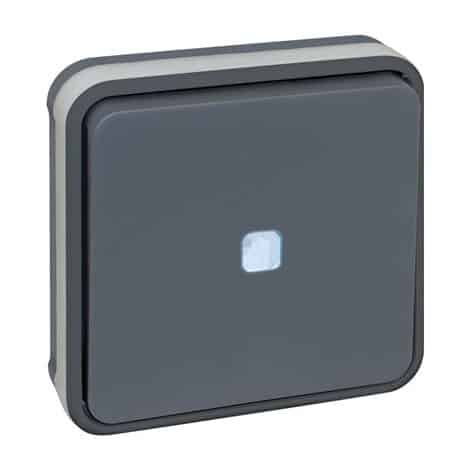 Va-et-vient lumineux étanche - Complet - Encastré - Gris - 60881 - Oxxo - Eur'Ohm