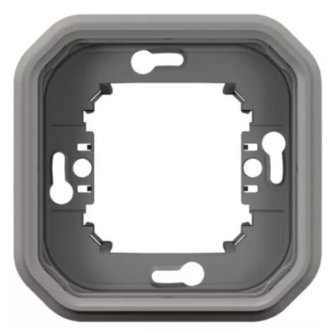 Support pour montage encastré - 1 poste - Composable - IP55 - Gris - 069681L - Plexo - Legrand