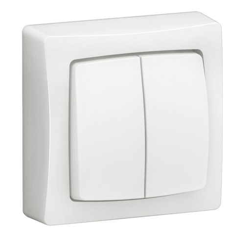 Transformeur double 5 en 1 : Iinterrupteur, va-et-vient ou poussoir - Lumineux - Blanc - Complet - ASL- 086020L - Legrand