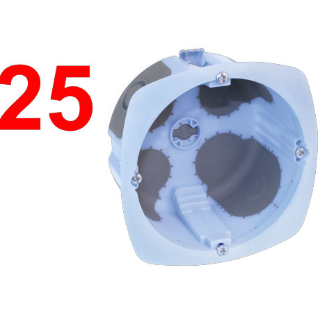 Pack de 25 Boites d'encastrement étanche à l'air pour 32A - 1 poste - Ø 85mm - XL Air'Métic - 52270 - EurOhm