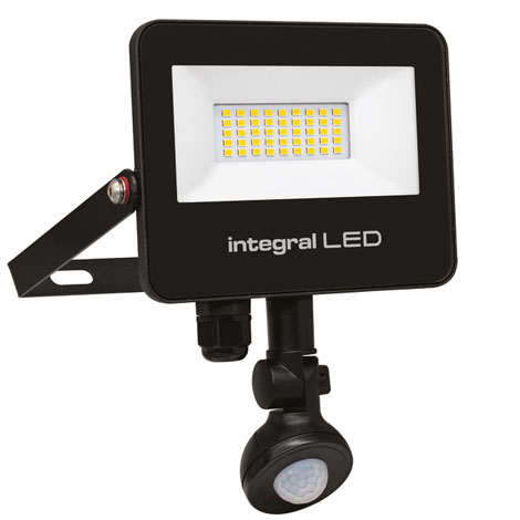 Projecteur LED Super Slim - avec Détecteur de mouvement - 30W - 3000 lm - IP67 - ILFLC242 - Integral led