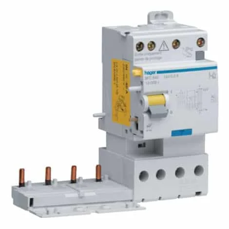Bloc différentiel double sortie 40A - 300mA - 4P - Type AC - BFC840 - Hager