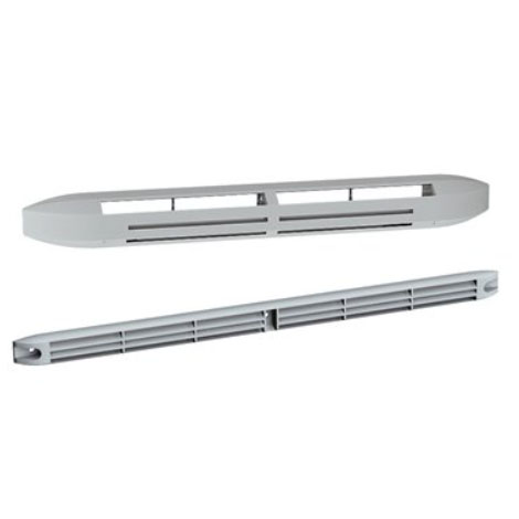 Entrée d'air et grille de façade hygroréglable acoustique - Gris foncé - 526507 - Atlantic