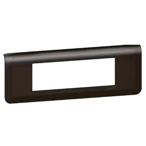 Plaque de finition 6 modules horizontale - 6 modules - Mosaic - Noir - 079056L - Legrand