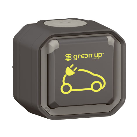 Prise de recharge Green'up Access pour véhicule électrique - En saillie - Anthracite - 069785L - Legrand