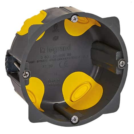 Boîte d'encastrement monoposte Eco Batibox - Ø85mm pour prise 20 et 32A - 080086L - Legrand