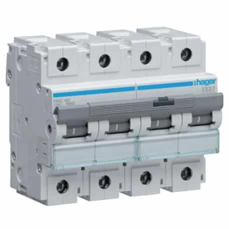Disjoncteur 80A - 4P - Courbe C - HMC480 - Hager