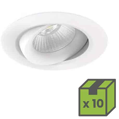 Lot de 10 Spots orientables LED Mambo CTC - 7W - Blanc -2700K/3000K/4000K - MAM7WCTC- Asled
