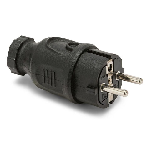 Fiche Droite mâle - Noir - PRO702 -Velamp