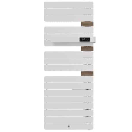 Sèche-serviettes - Allure 4 - Sans Soufflerie - Blanc brillant - Entretoise chêne clair - Mât à droite - 750 W - 483255 - Thermor