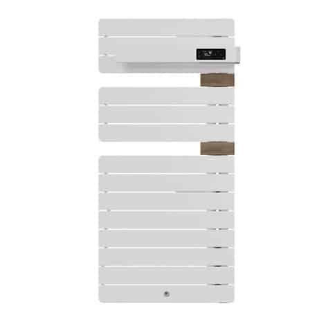 Sèche-serviettes - Allure 4 - Sans Soufflerie - Blanc brillant - Entretoise chêne clair - Mât à droite - 500 W - 483290 - Thermor