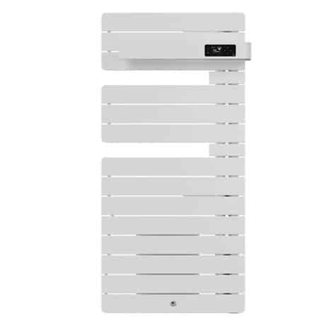 Sèche-serviettes - Allure 4 - Avec Soufflerie - Blanc brillant - Entretoise blanche - Mât à droite - 1500 W - 483339 - Thermor