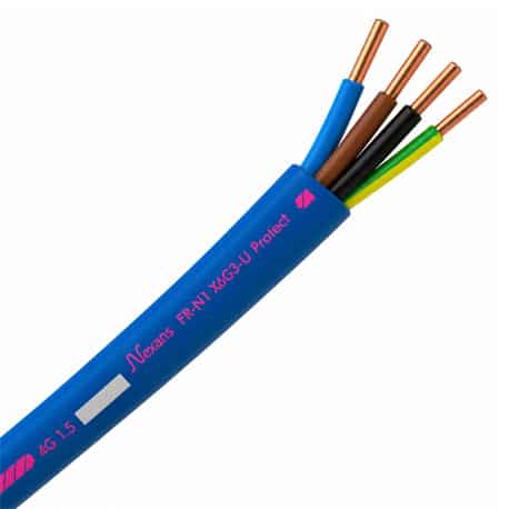 Câble FR-N1X6G3 4G1,5 mm² sans halogène - Au mètre - FRN1X6G3-U4G1,5T