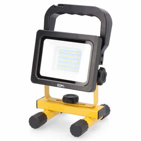 Projecteur LED rechargeable - 20W - 2000 lm - 6500K - 36130 - EDM