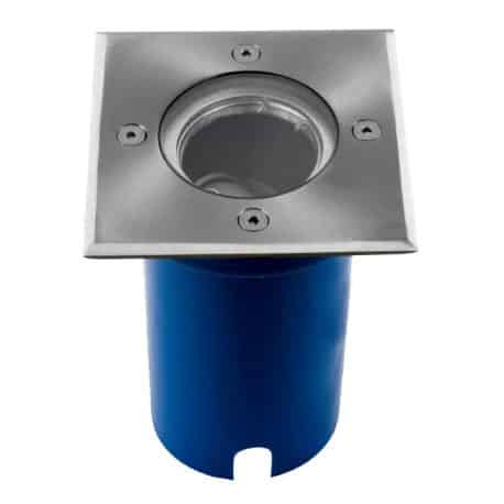 Spot de sol à encastrer - GU10 & GU5.3 - IP67- Inox - Carré - 110mm - 707301- Miidex