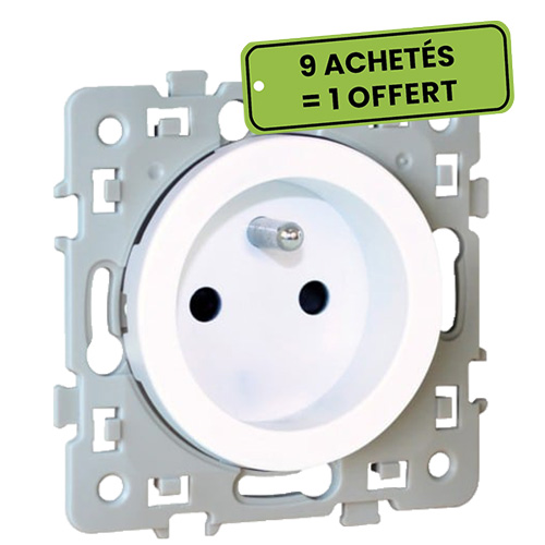 60260 prise de courant 2P+T Square Eur'Ohm