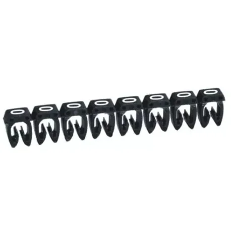 Système de repérage CAB 3 - pour filerie de 0,5 à 1,5 mm2 - Chiffre 0 - Noir - Boîte de 1200 - 038210 - Legrand