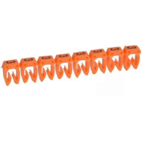 Système de repérage CAB 3 - pour filerie de 1,5 à 2,5 mm2 - Chiffre 3 - Orange - Boîte de 1200 - 038223 - Legrand