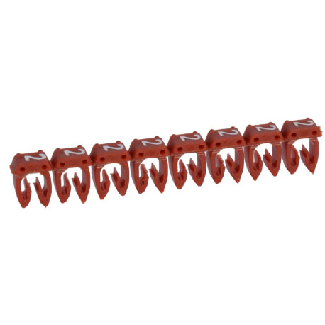 Système de repérage CAB 3 - pour filerie de 0,5 à 1,5 mm2 - Chiffre 2 - Rouge - Boîte de 1200 - 038212 - Legrand