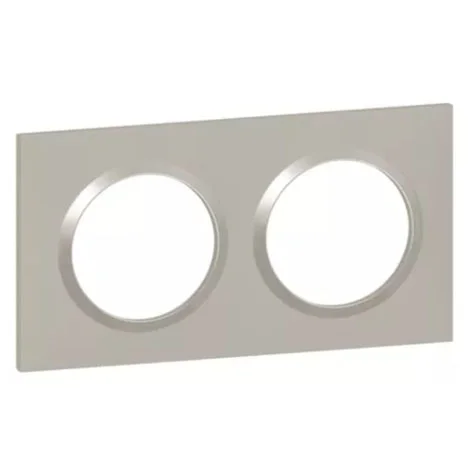 Plaque de finition carrée - 2 postes - Plume - Dooxie - 600822 - Legrand